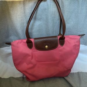 Gently Used Le Pliage Original Small Shoulder Tote Bag with Long Straps